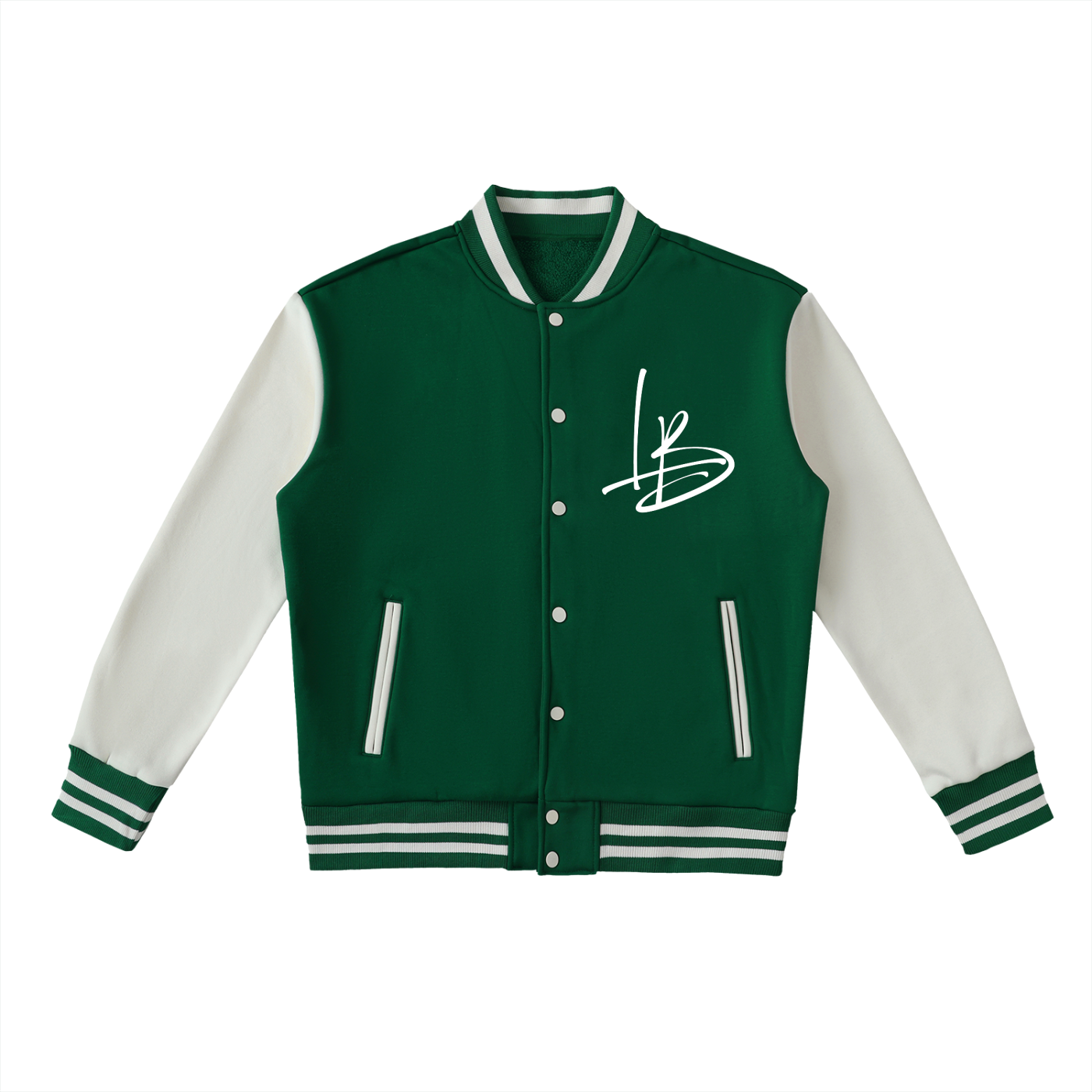 Long Beach Casual Wear - Two-Tone Fleeced Varsity Jacket