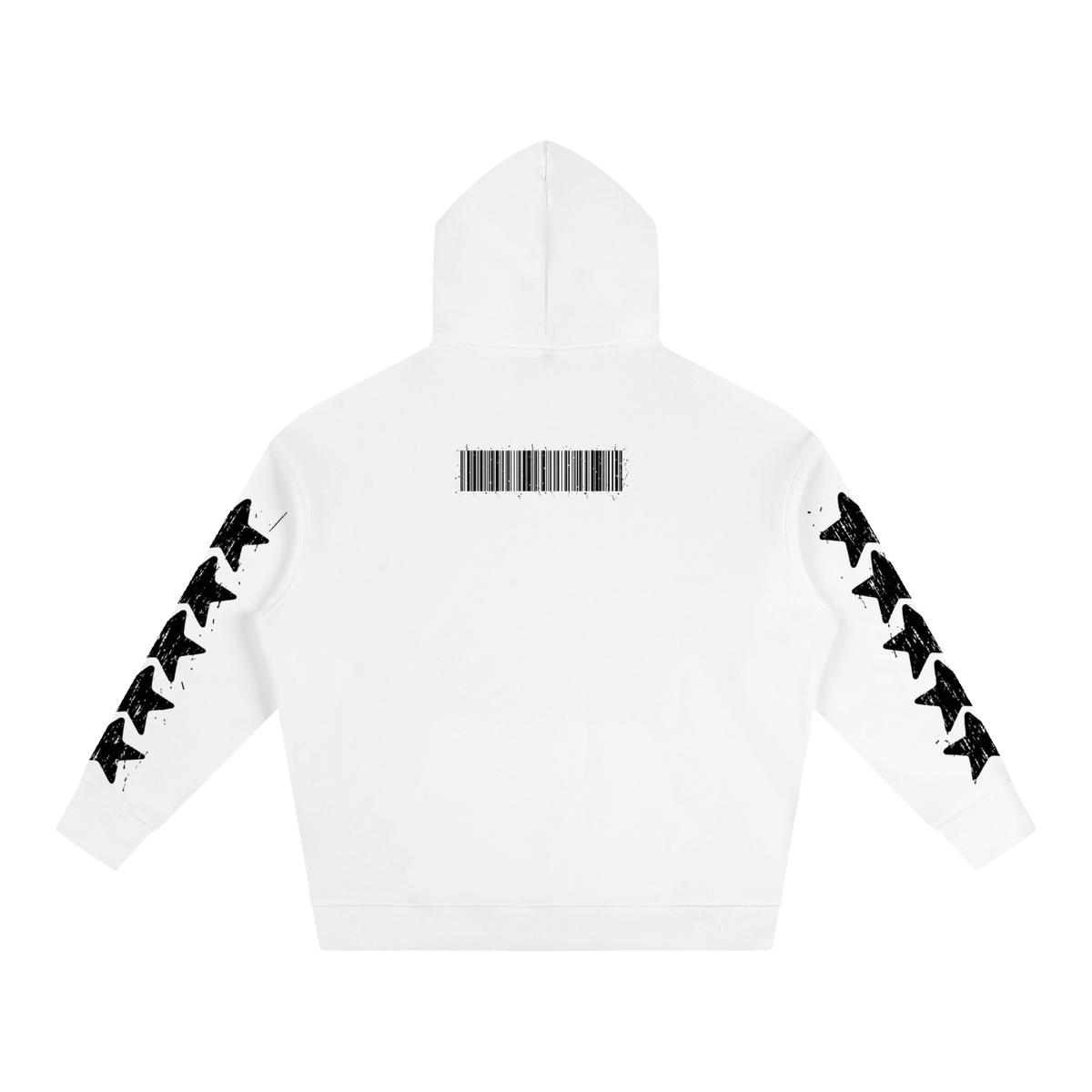 "Rap Star" Star Sleeve Oversize Fleeced Hoodie