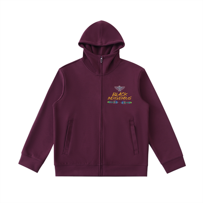 Iroquois Sky Woman - Essential Heavyweight High Neck  Zip-Up Hoodie
