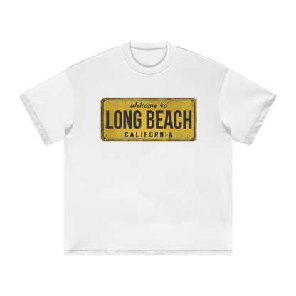 Welcome To Long Beach - Heavyweight Earth Tone T-Shirt