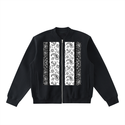 Cali Style Essential Zip-Up Fleeced Varsity Jacket