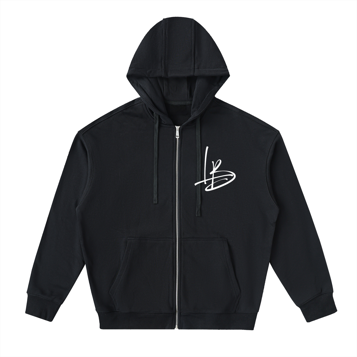 Long Beach Casual Wear - Drop-Shoulder Zip Up Hoodie