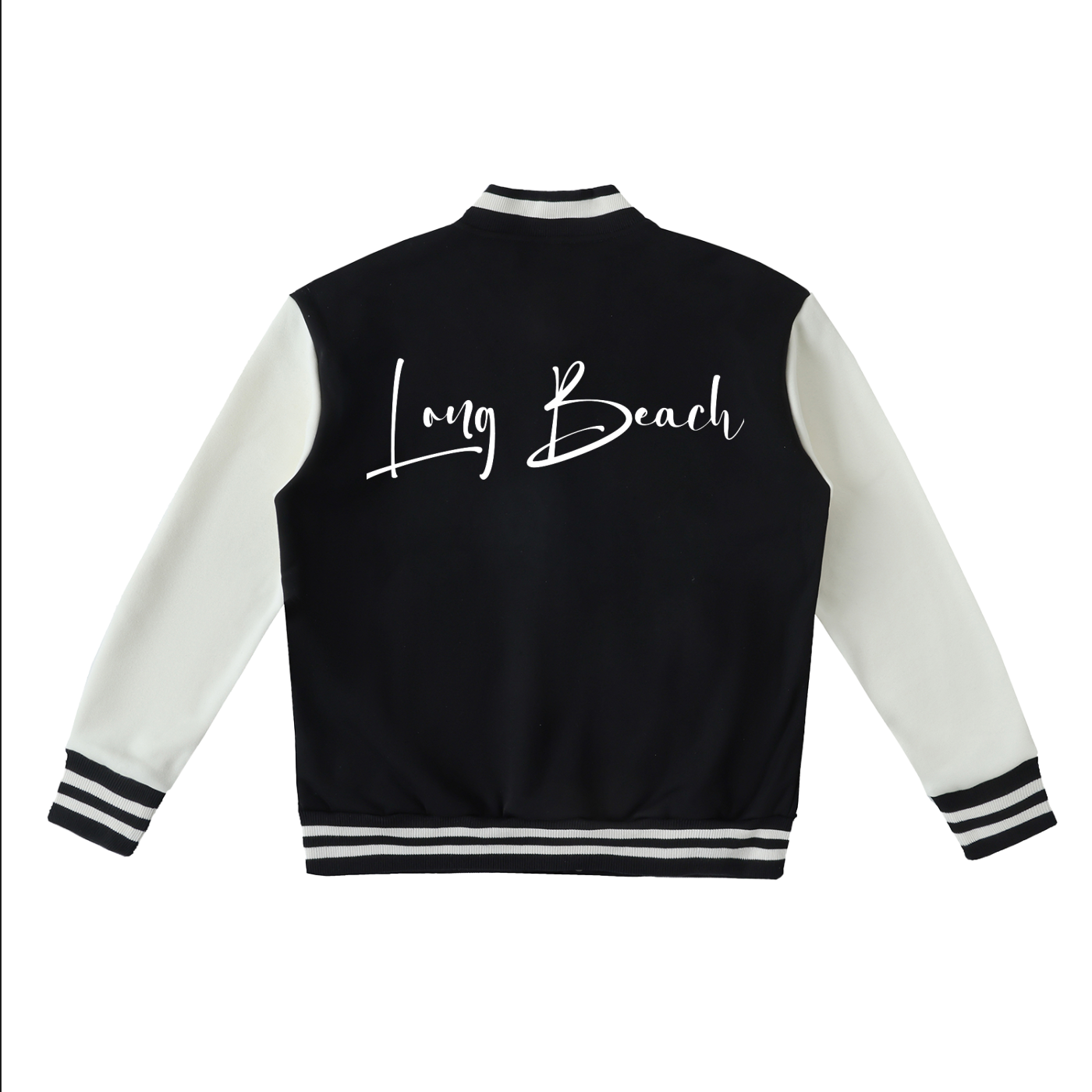 Long Beach Casual Wear - Two-Tone Fleeced Varsity Jacket