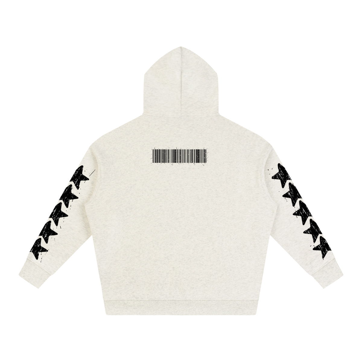 "Rap Star" Star Sleeve Oversize Fleeced Hoodie