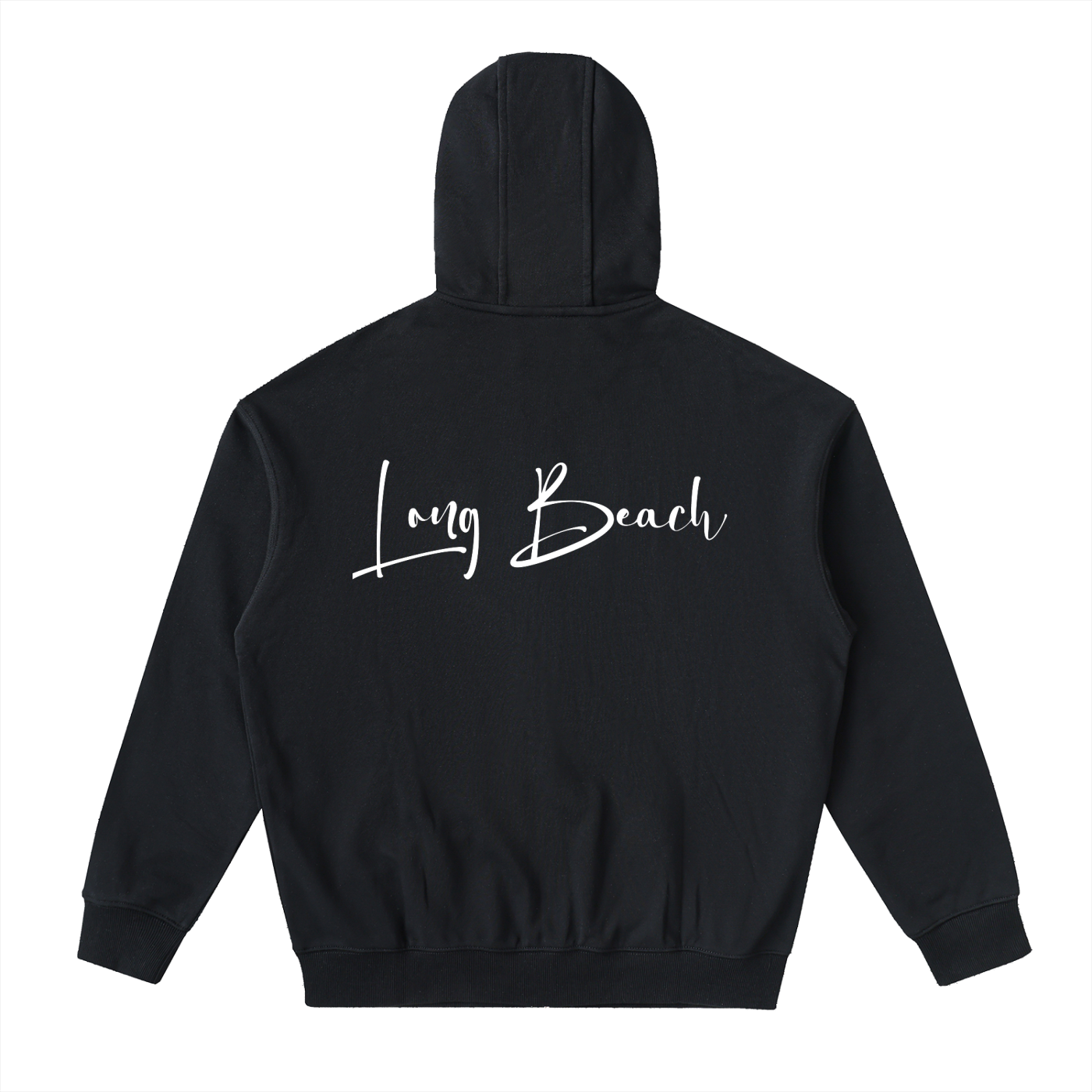 Long Beach Casual Wear - Drop-Shoulder Zip Up Hoodie
