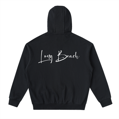 Long Beach Casual Wear - Drop-Shoulder Zip Up Hoodie