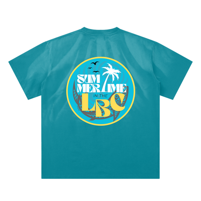 Ocean Breeze – Hand-Scrunched Sun Fade T-Shirt