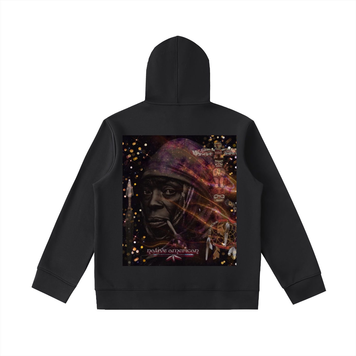 Iroquois Sky Woman - Essential Heavyweight High Neck  Zip-Up Hoodie