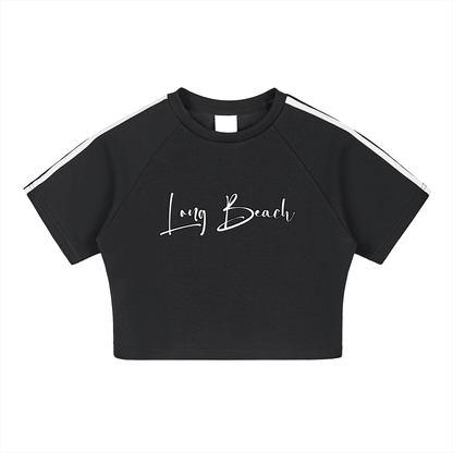 Long Beach Casual Wear - Women's Taped Cooling Performance Crop Top