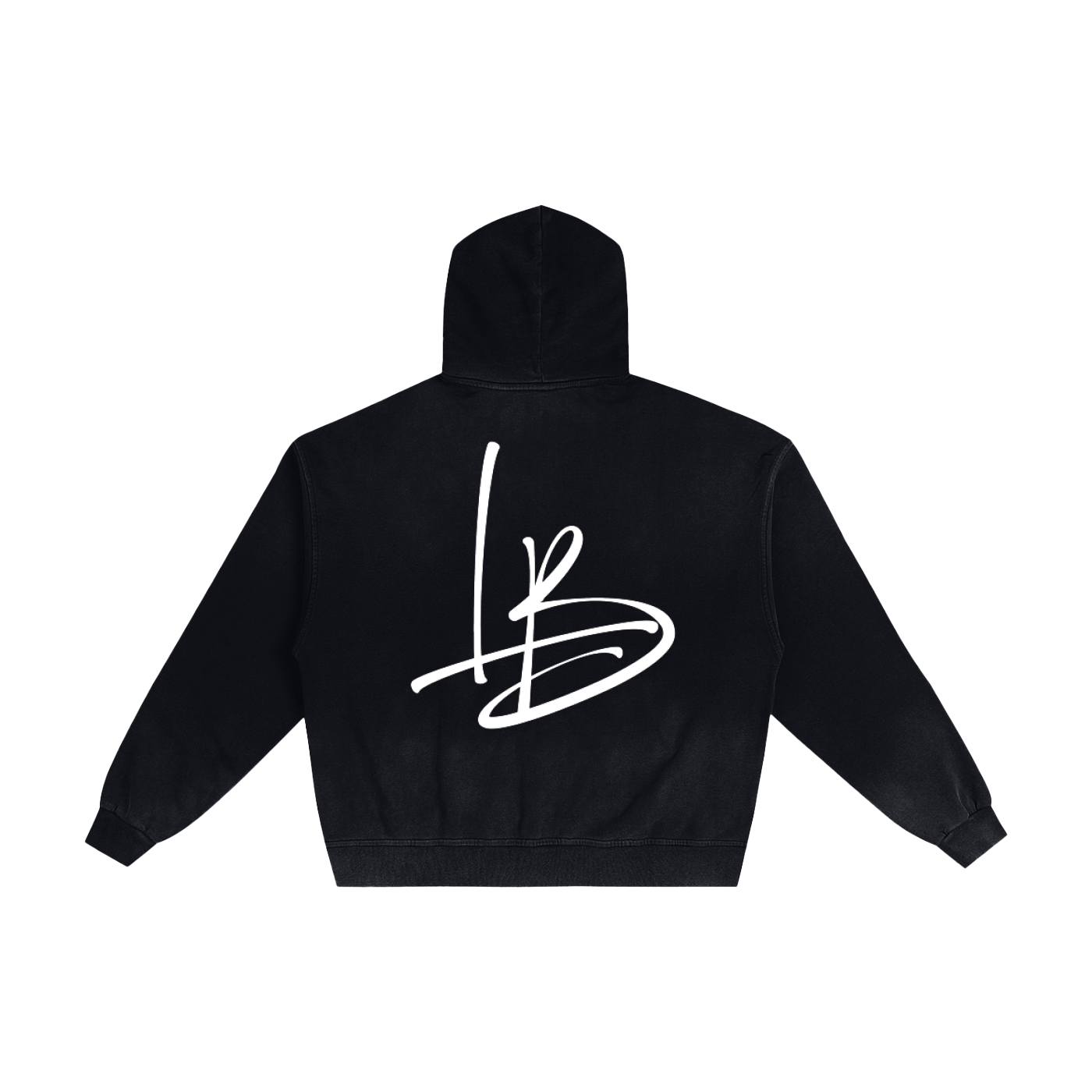 Long Beach Casual Wear - Hand-Frayed Sunfade Zip Hoodie (White)