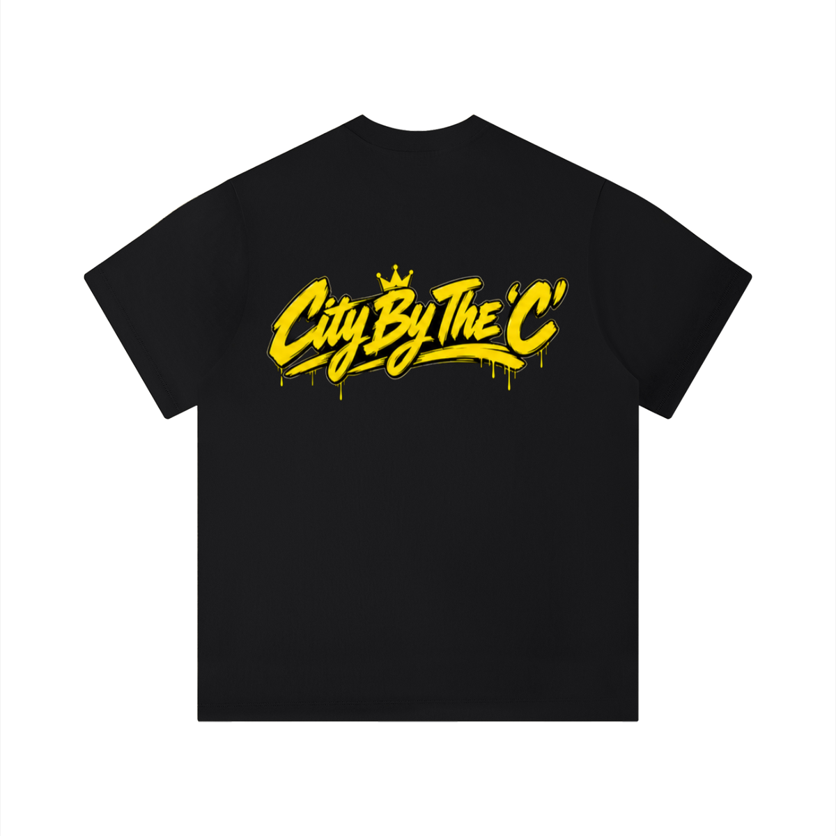 "City By The C" Yellow logo Regular Fit T-Shirt