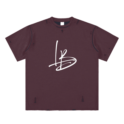 Long Beach Casual Wear - Hand-frayed Reversible T-shirt