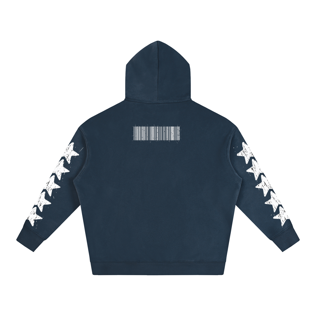 "Rap Star" Star Sleeve Oversize Fleeced Hoodie