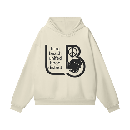 Peace & Unity - Oversize Heavyweight Hidden Pocket Fleece Hoodie