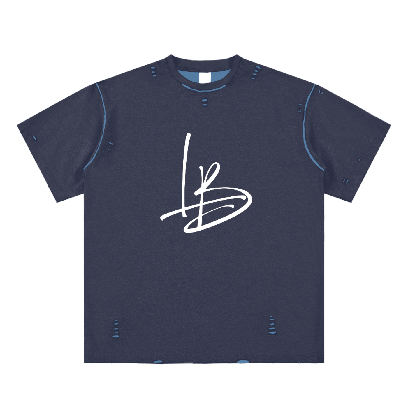 Long Beach Casual Wear - Hand-frayed Reversible T-shirt