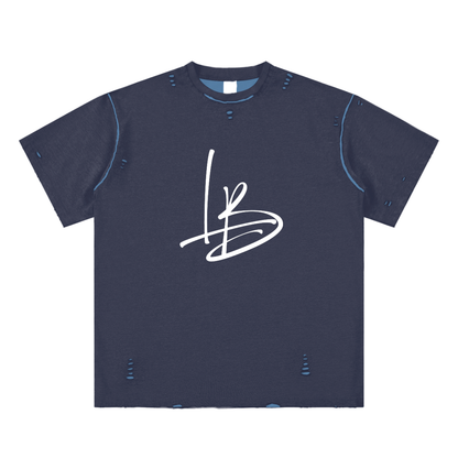 Long Beach Casual Wear - Hand-frayed Reversible T-shirt