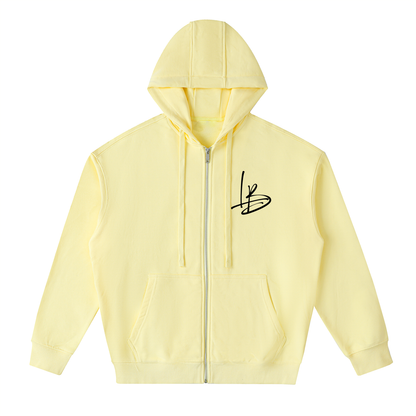 Long Beach Casual Wear - Drop-Shoulder Zip Up Hoodie