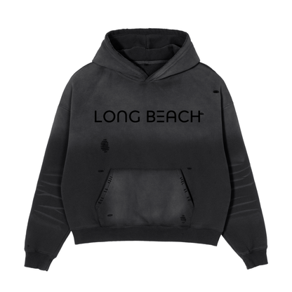Long Beach Casual Wear - Frayed Sunfade Boxy Hoodie