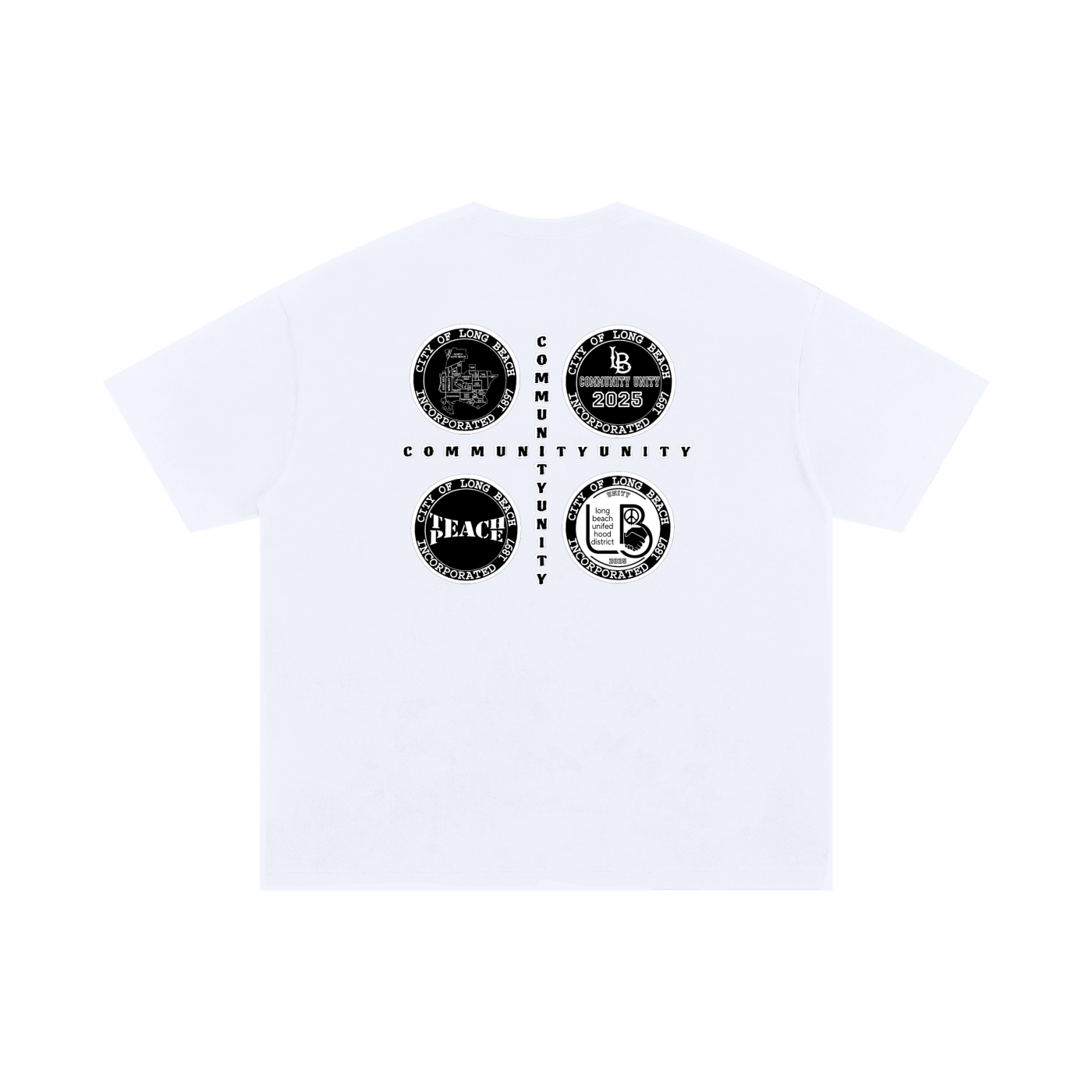 Peace & Unity - Oversized T-shirt - White