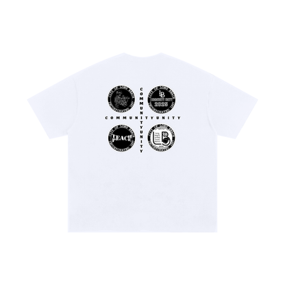 Peace & Unity - Oversized T-shirt - White