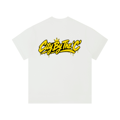 "City By The C" Yellow logo Regular Fit T-Shirt