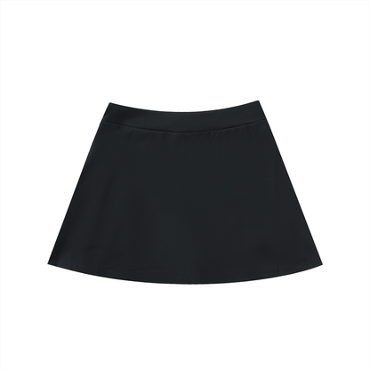 Long Beach Casual Wear - Women's High-Waist Pocketed A-Line Skirt