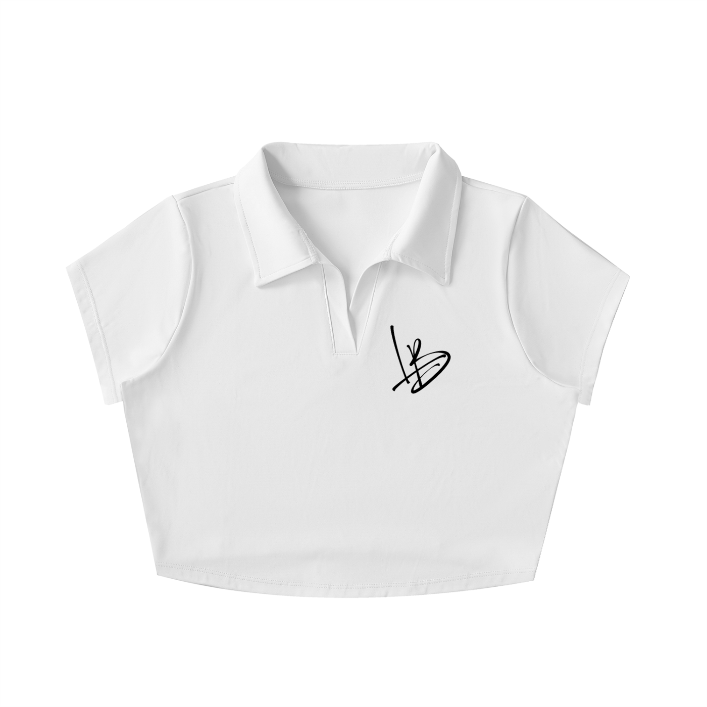 Long Beach Casual Wear - Women's V-Neck Lapel Crop Top