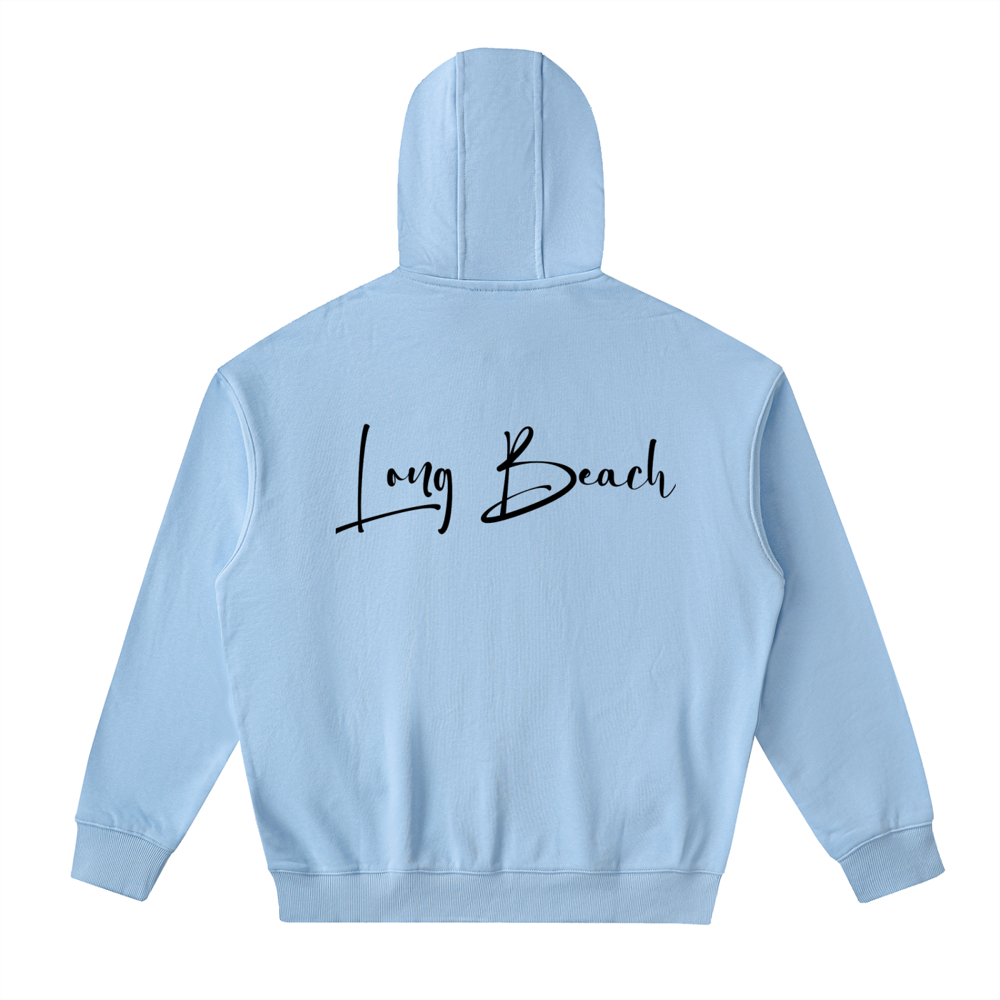 Long Beach Casual Wear - Drop-Shoulder Zip Up Hoodie