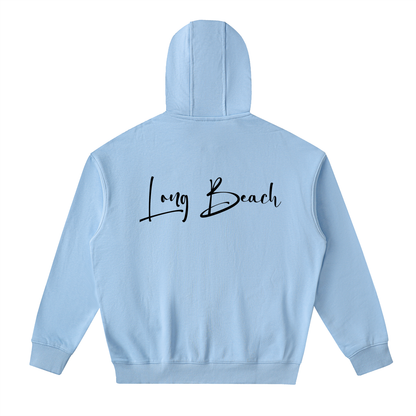 Long Beach Casual Wear - Drop-Shoulder Zip Up Hoodie
