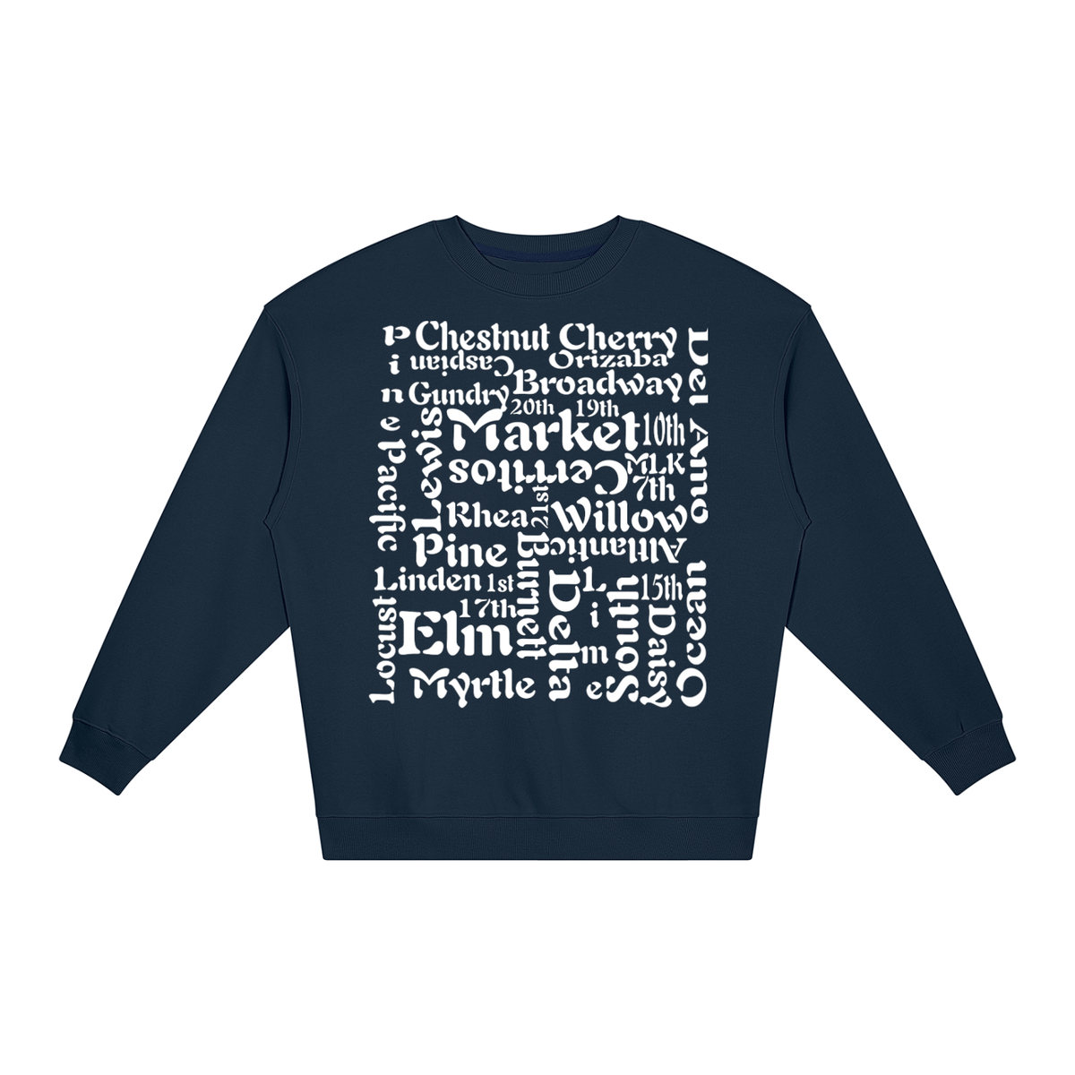 "Block 2 Block" Unisex Loose Crewneck Sweatshirt