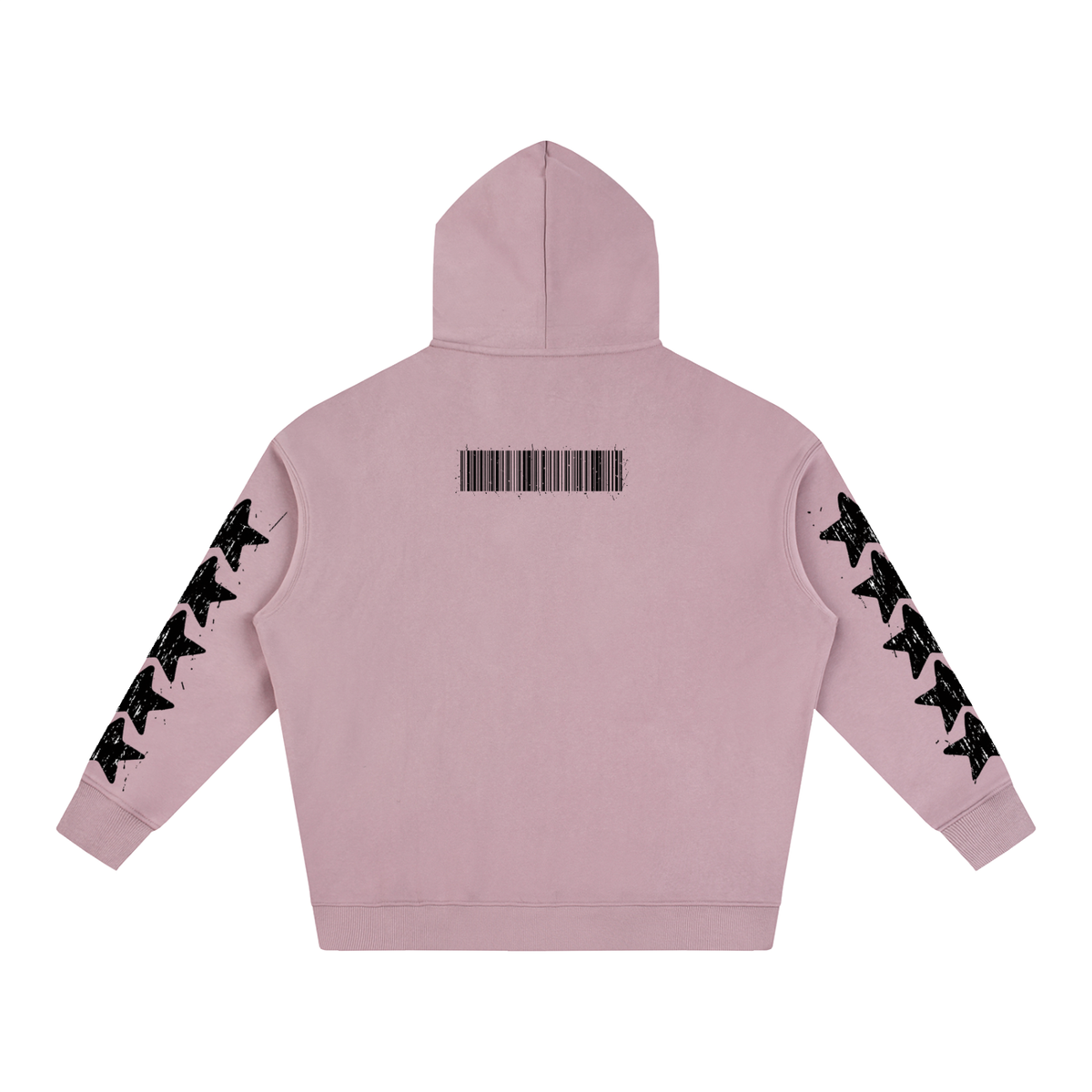 "Rap Star" Star Sleeve Oversize Fleeced Hoodie