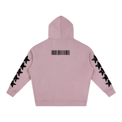 "Rap Star" Star Sleeve Oversize Fleeced Hoodie