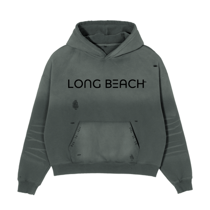 Long Beach Casual Wear - Frayed Sunfade Boxy Hoodie