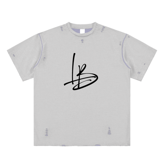 Long Beach Casual Wear - Hand-frayed Reversible T-shirt