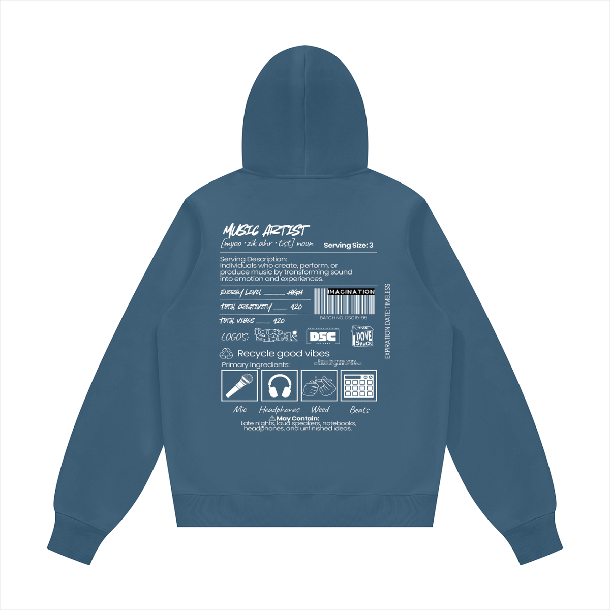 "Artist Ingredients" Unisex Fleece Hoodie