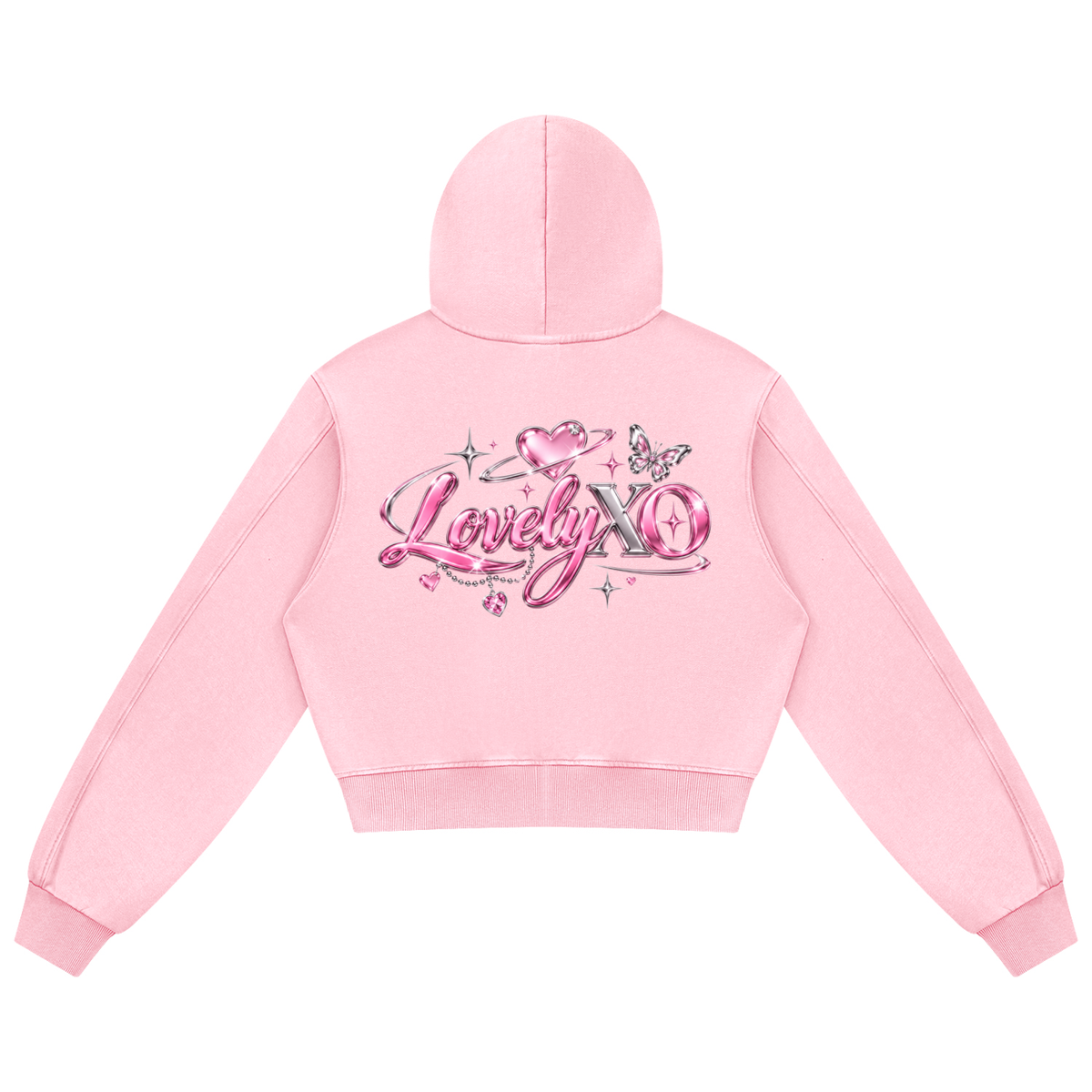 "Lovely" Ladies Mineral Wash Full Zip Hoodie