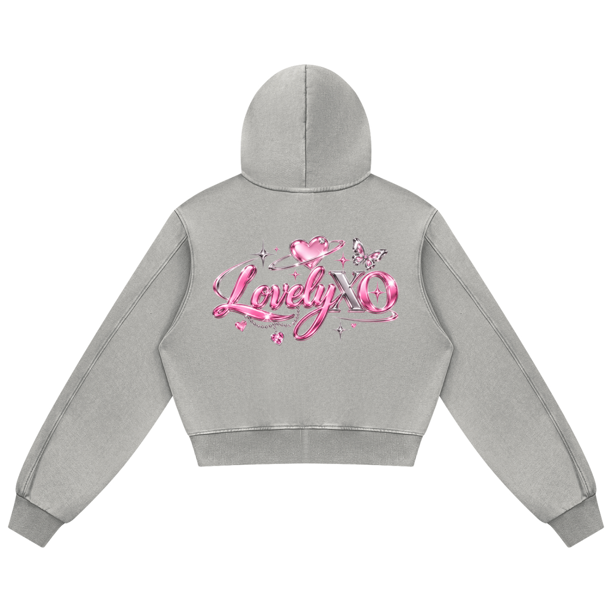 "Lovely" Ladies Mineral Wash Full Zip Hoodie