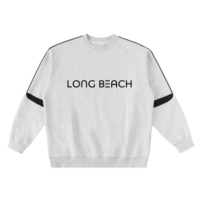 Long Beach Casual Wear - Oversized Crewneck Taped Sweatshirt