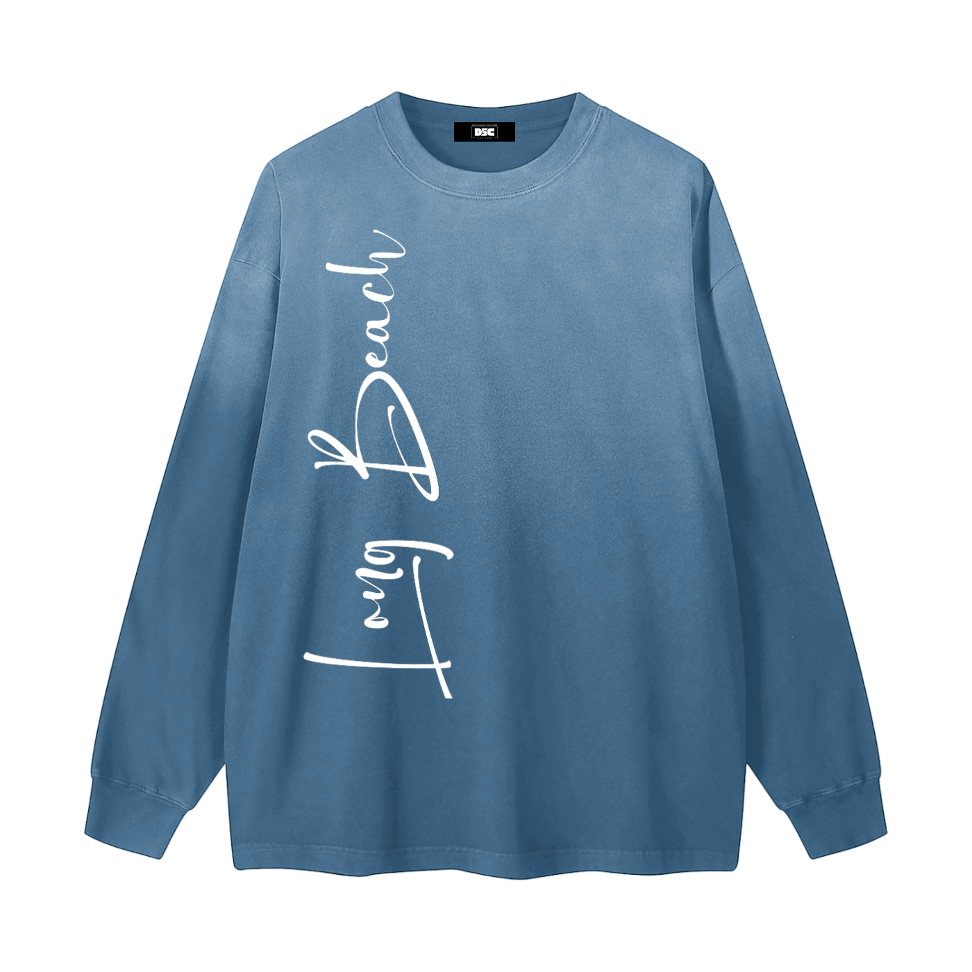 Long Beach Night Life - Gradient Vintage Washed Long Sleeve Tee