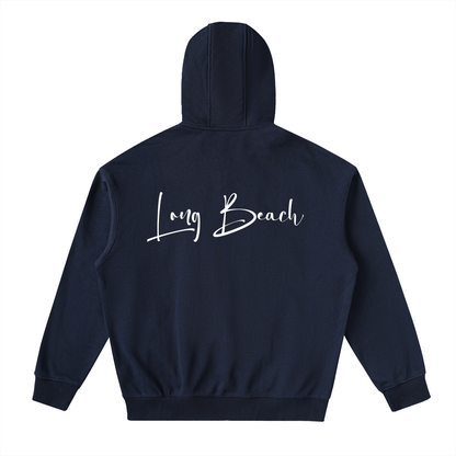 Long Beach Casual Wear - Drop-Shoulder Zip Up Hoodie
