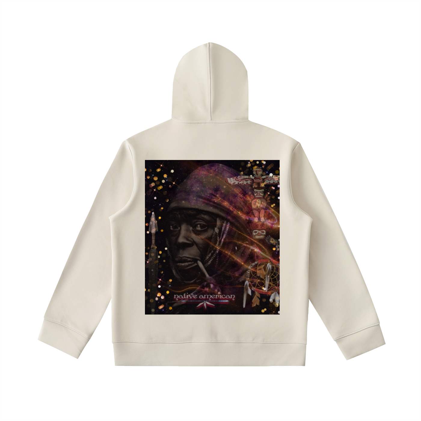 Iroquois Sky Woman - Essential Heavyweight High Neck  Zip-Up Hoodie