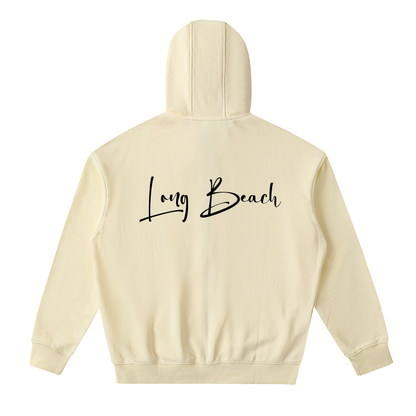 Long Beach Casual Wear - Drop-Shoulder Zip Up Hoodie