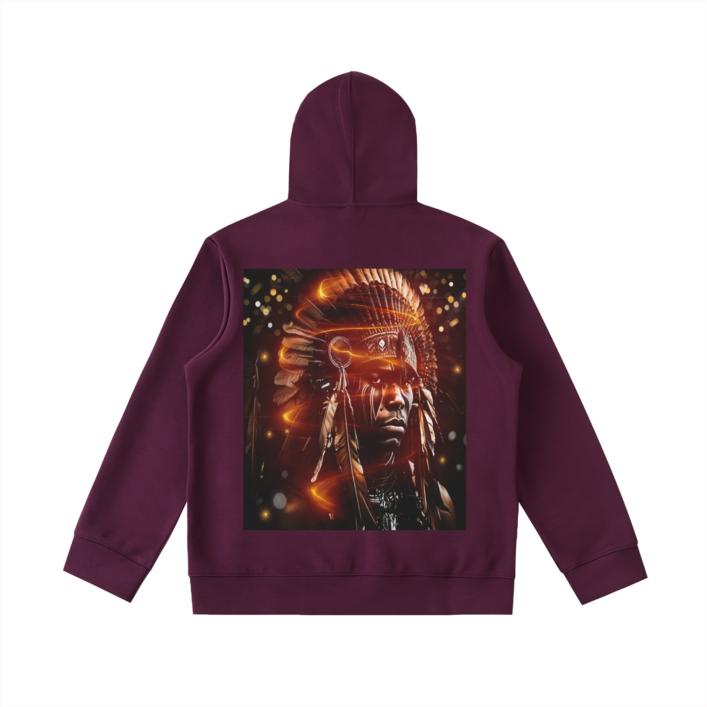 The Black Chief - Heavyweight High Neck Zip-Up Hoodie