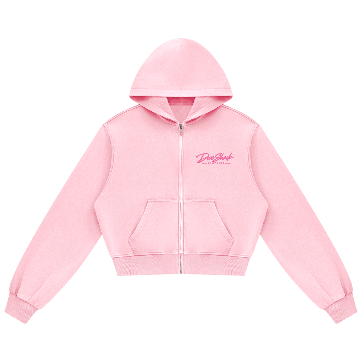 "Lovely" Ladies Mineral Wash Full Zip Hoodie