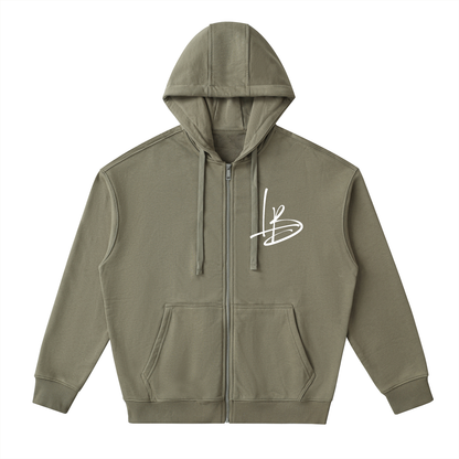 Long Beach Casual Wear - Drop-Shoulder Zip Up Hoodie