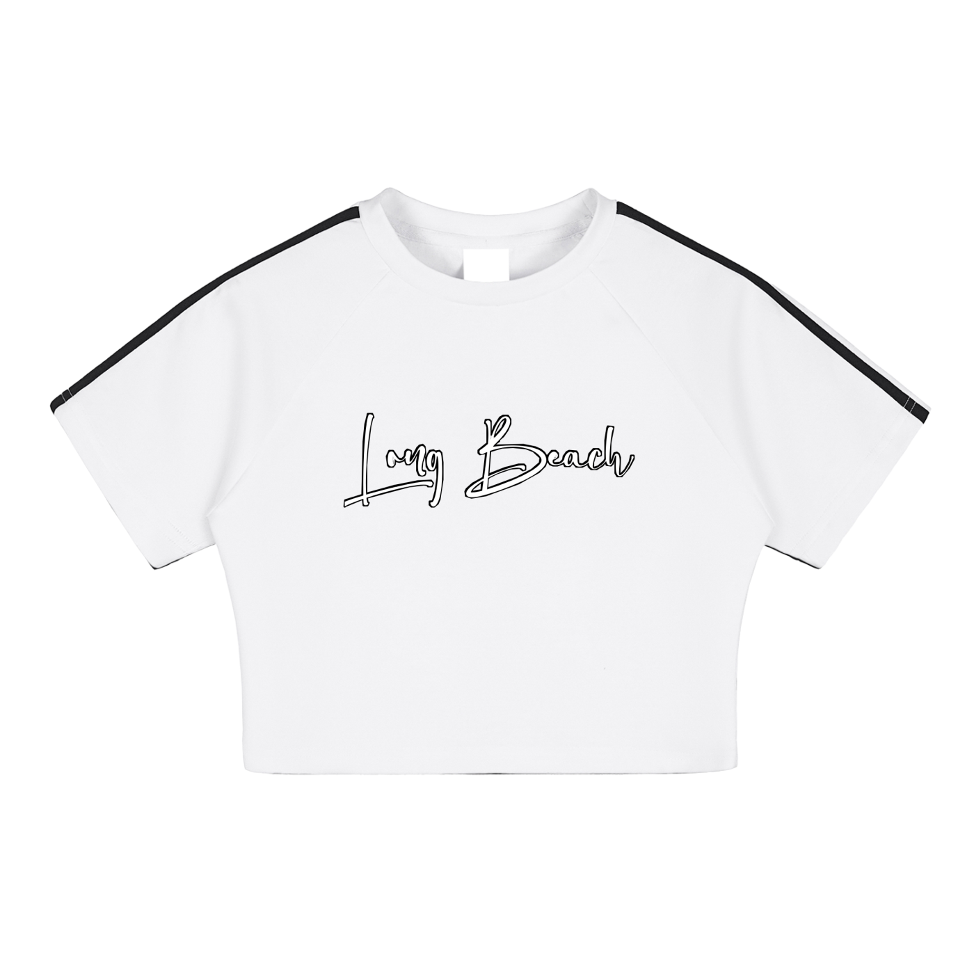 Long Beach Casual Wear - Women's Taped Cooling Performance Crop Top
