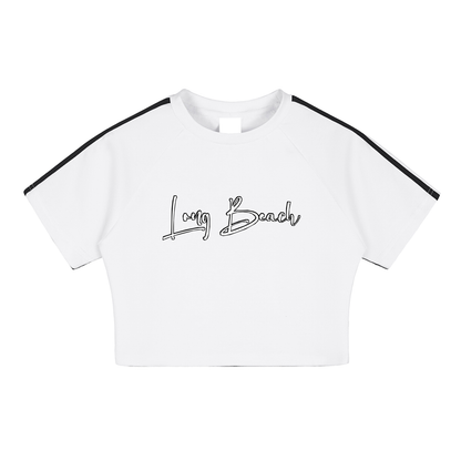 Long Beach Casual Wear - Women's Taped Cooling Performance Crop Top