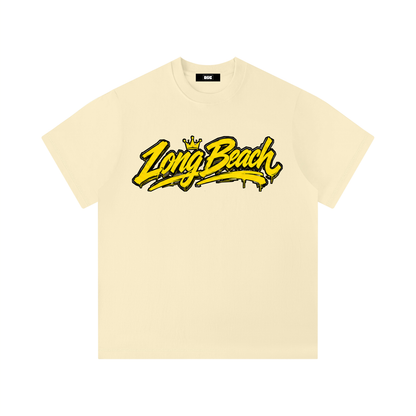 "City By The C" Yellow logo Regular Fit T-Shirt