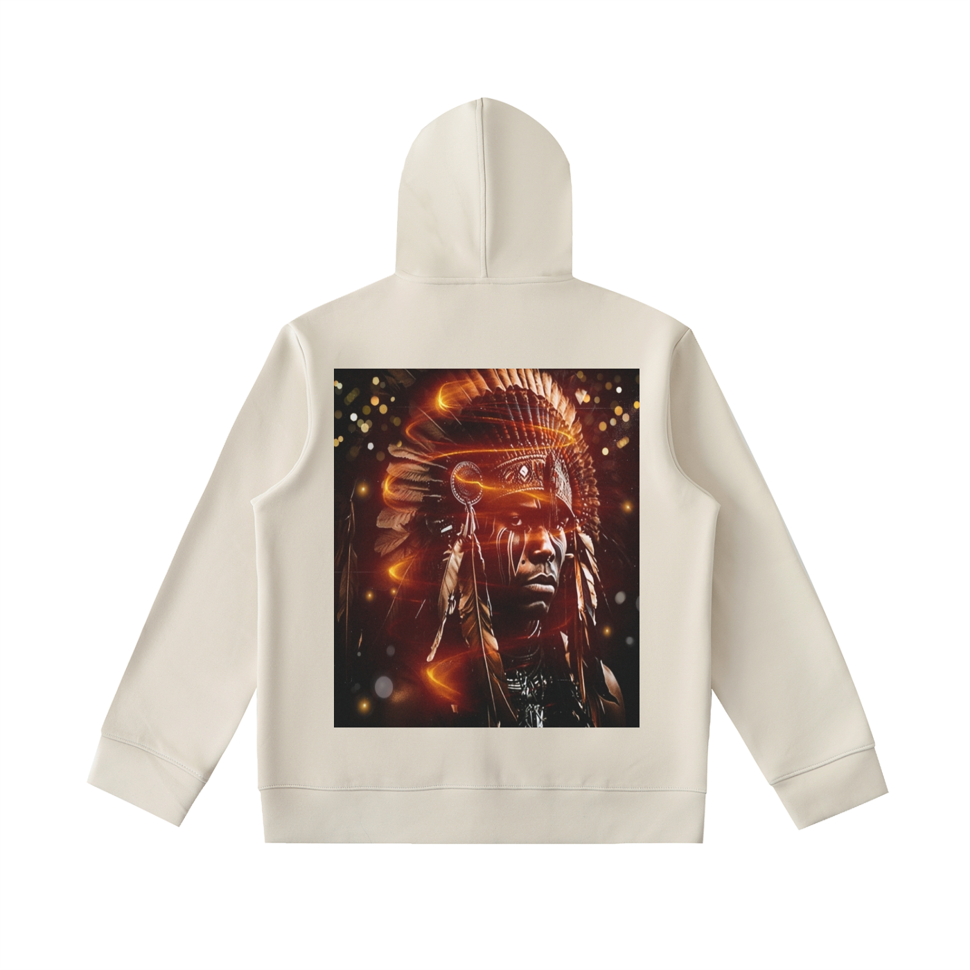 The Black Chief - Heavyweight High Neck Zip-Up Hoodie