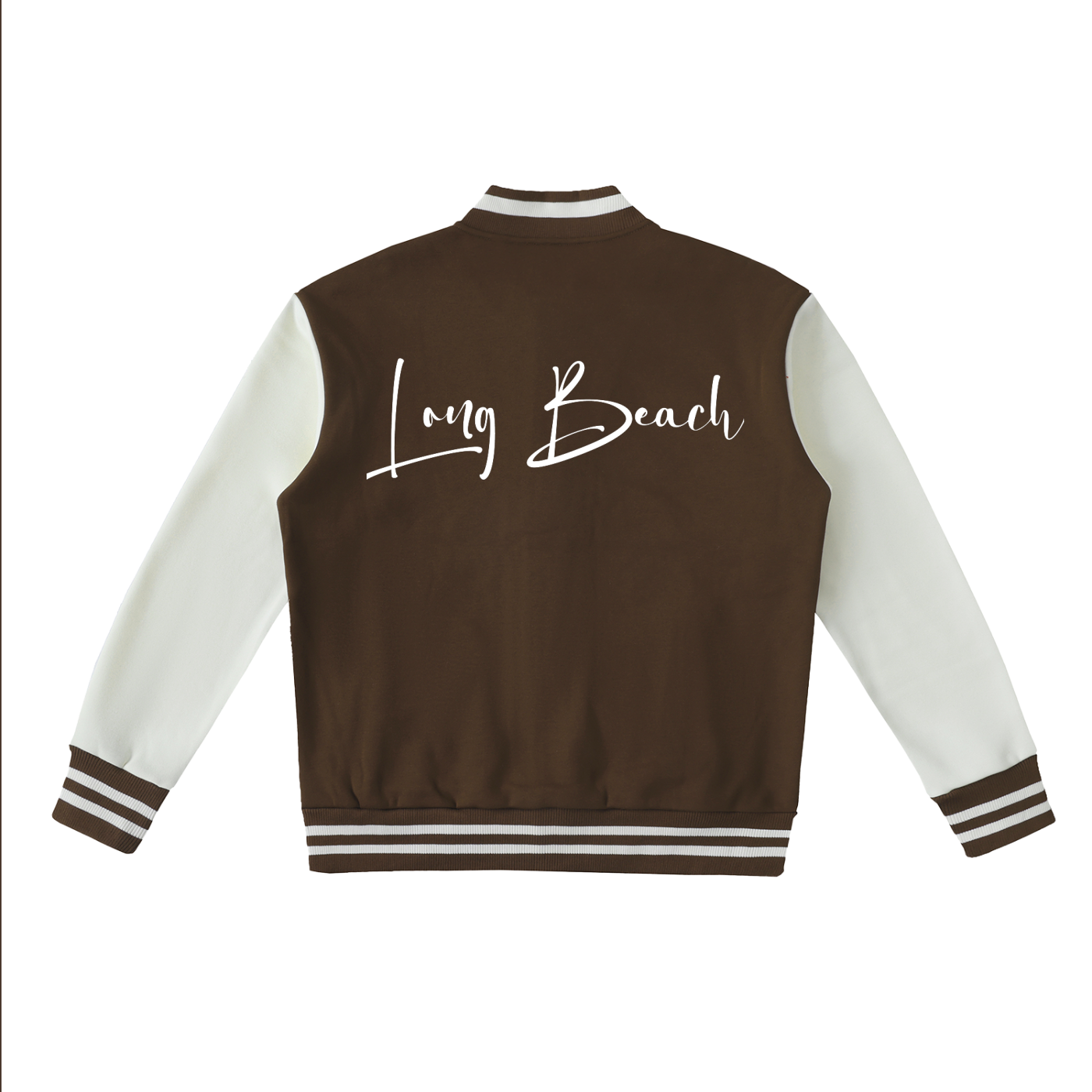 Long Beach Casual Wear - Two-Tone Fleeced Varsity Jacket